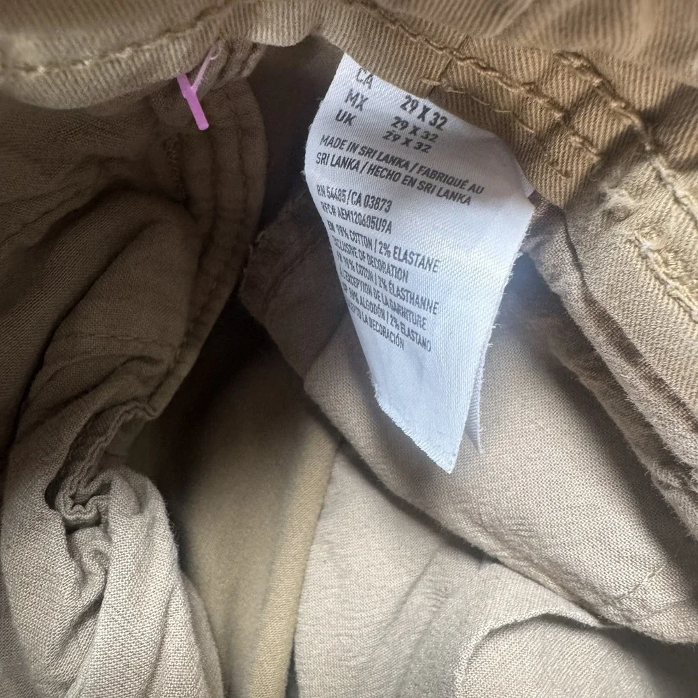 American Eagle Active Flex Super Skinny Pants 29x32 Tan Khaki Stretch Cotton